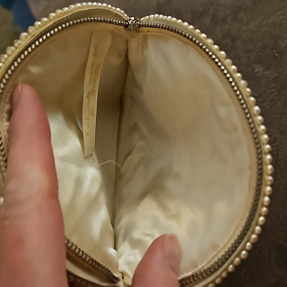 VTG LA REGALE Pearl Star Beaded Coin Zipper Castlecore Clutch Purse - Picture 7 of 8